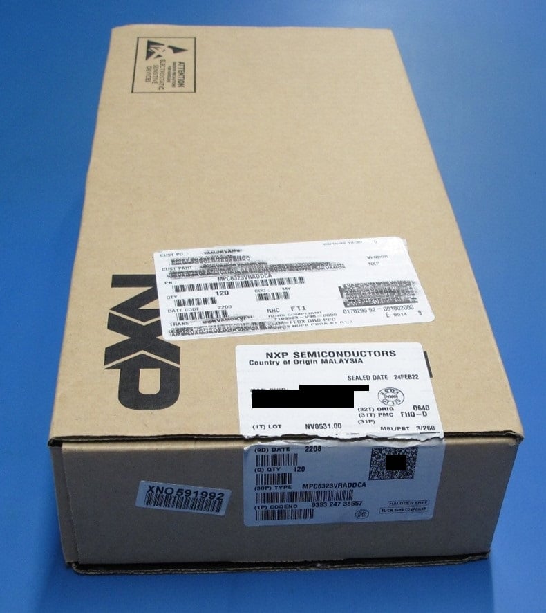 Box containing electronic components