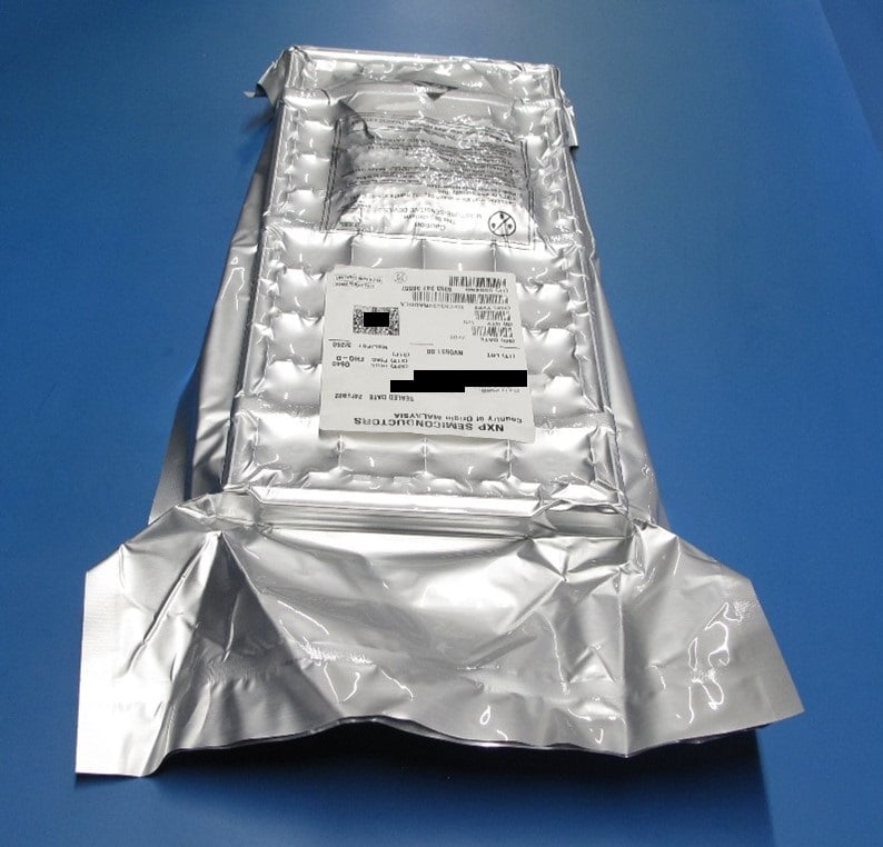 msl bag containing electronic components.